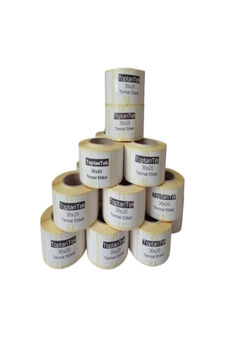 30x20 TERMAL ETİKET TOPLAM 16 RULO 16.000 ADET (TAM METRAJ) FATUR