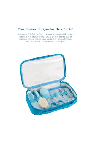 Babyjem Çantalı Bebek Bakım Bakım Seti 7 Parça Pembe