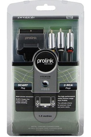 Prolink  Prk-030  Tv Scart 3 Rca Mono 1.5 Mt Hmc238-0150 24K Gold