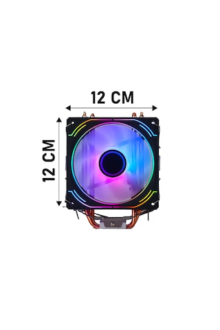 Game in Game Frozen-II 1x12 CM Auto Rainbow Fanlı Kule İşlemci Fan