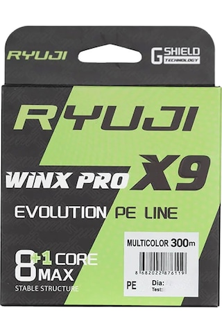 Ryuji Winx Pro X8+1 X9 300m Multicolor Örgü - İp Misina 0.12mm 8.6kg