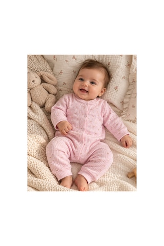 Omeca Concept Bebek Uzun Kollu Fitilli Tulum Pembe