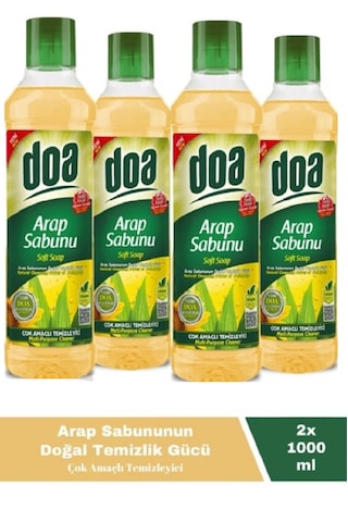 Doa Sıvı Arap Sabunu 1 Lt Vegan X 4 Adet 4'lü Set