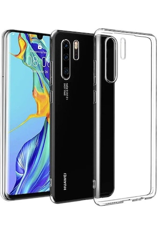 Huawei P30 Pro Uyumlu Şeffaf Silikon Kılıf - Kamera Korumalı Esnek Tam Koruma Kapak