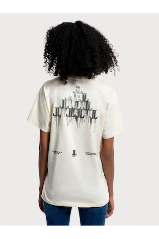 LOFT Loose Fit Kadın Tshirt K.kol Lf2034965 Q1.v1 Ekru