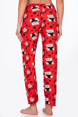 Kompedan Kadın Süet Kalpli Ayıcık Desenli Pijama Tek Alt Desen 16