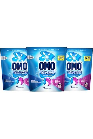 Omo Ultra Power Kapsül Deterjan Beyazlar Ve Renkliler 26 Yıkama X3 Diğer