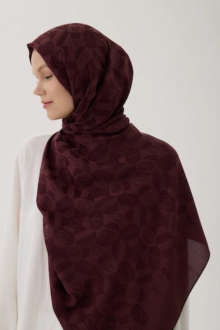 Valentino Orlandi Logo Serisi Monogram Şal - 06244 Bordo