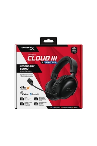 Hyperx Cloud Iıı S Çoklu Platform Için Kablosuz Oyun Kulaklığı, 2,4 Ghz, Bluetooth, 120 Saate