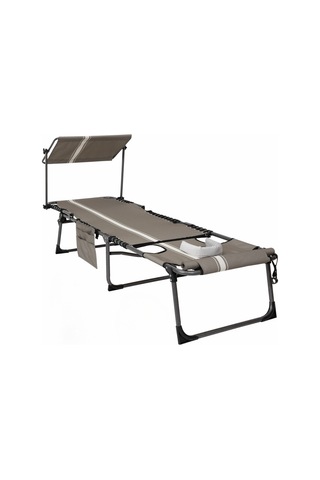 Kingcamp Magnolia B10 Plus Hands-free Premium 7 Kademeli Katlanır Şezlong Grey/white Gri Beyaz