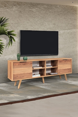 3620 Sina 160 Cm Ahşap Ayaklı , Metal Kulplu Tv Ünitesi , Söğüt , Tv Sehpası Diğer