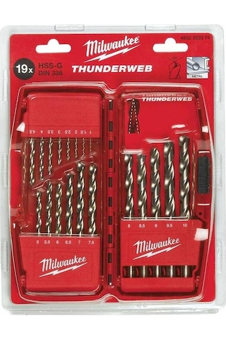 Milwaukee Thunderweb Hss-G Metal Matkap Ucu Seti 19 Parça Dın 338 1-10 MM - T4932352374