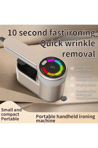 Honeybeeshop Gri Taşınabilir El Tipi Ütü Makinesi 1200w 6 Ütüm Modu 180 Dönebilen Sap Kompakt Hafif Seyahat Ve Ev İçin