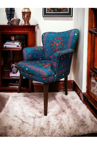 Argün Home Berjer - Çay Seti Koltuk Takımı - Tekli Koltuk Desenli