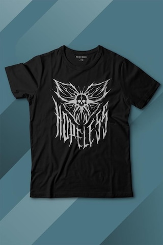 Kendim Seçtim Hopeless Gothic Umutsuz Black Karanlık Baskılı Tişört Çocuk T-shirt 001