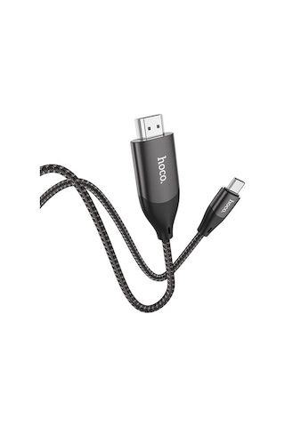 Hoco Ua16 Type-C To Hdmı 4K 30Hz Ses Ve Görüntü Aktarma Kablosu (552035000)-Siyah