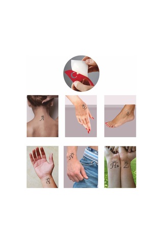 Taçlı Harf Tattoo Dövme Şablonu Kına Deseni