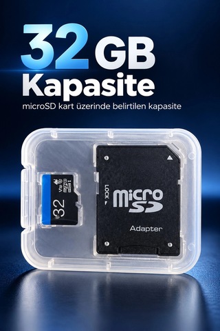 Sd Adaptörlü 32 Gb Microsd Hafıza Kartı