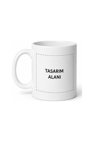 Komik Tasarımlı Kupa Bardak Beyaz Beyaz