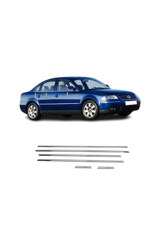 Vw Passat 3B Krom Cam Çıtası 1996-2005 6 Parça Paslanmaz Çelik N11.4826