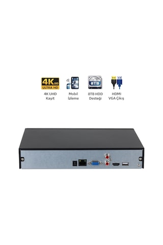 Nvr2104-4ks3 4 Kanal 8mp Ip Kamera Kayıt Cihazı