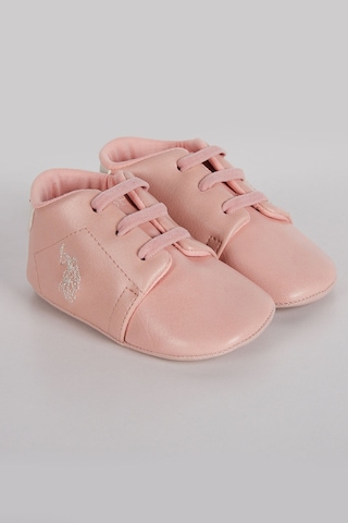 U.S. Polo Assn. Pudra Bağcıklı Kız Bebek Ayakkabı 5274-30632 Pudra