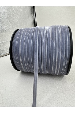 Paşateks- 1 Cm Düz Kadife-5 Metre-a. Gri