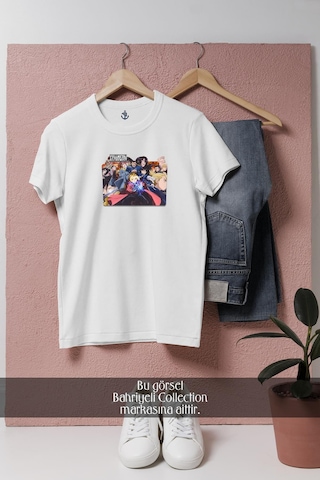 Bahriyeli Collection Oversize Fullmetal Alchemist Homunculus Tasarımlı Unisex T-shirt Beyaz