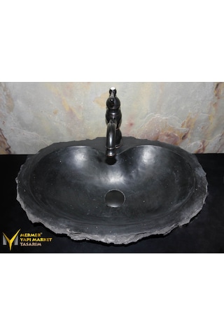 Bazalt Batarya Çıkışlı Antrasit Patlatma Lavabo