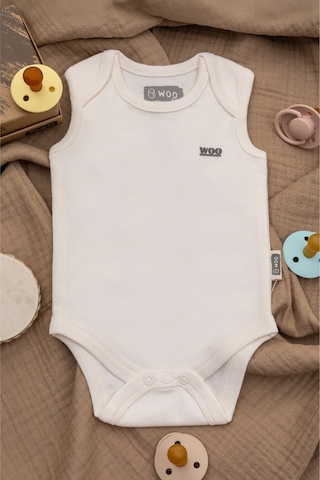 Woo Baby Ekru Askılı Body-zıbın 0-3m 56 Cm Ekru