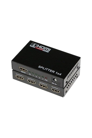 Px-5004 4 Port Hdmı Splitter, 1 Giriş 4 Çıkış Adaptörlü Hdmı Çoklayıcı, 1080p 2k 4k Fhd 3d Görüntü Dağıtıcı, Pc Laptop Uydu Alıcı Ps5 Xbox Dvr Nvr Tv Box İçin Aynı Görüntü Ekran Çoğaltıcı