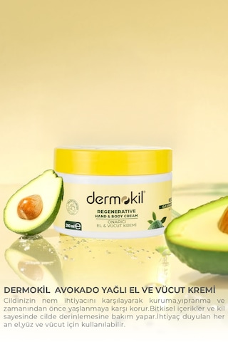 DERMOKİL Avokado Özlü El ve Vücut Kremi 250 ml