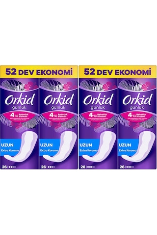 Orkid Günlük Ped Uzun Extra Koruma Dev Ekonomi 2 x 52'li