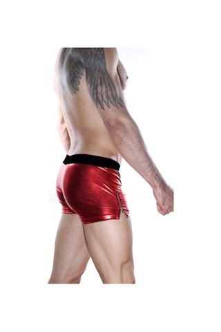 Erkek Kırmızı Fantezi Giyim Deri Görünümlü Boxer Hf012102