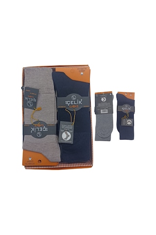 Asçelik 3 Lü Diyabetik Erkek Çorap Asörti Renk Çok Renkli