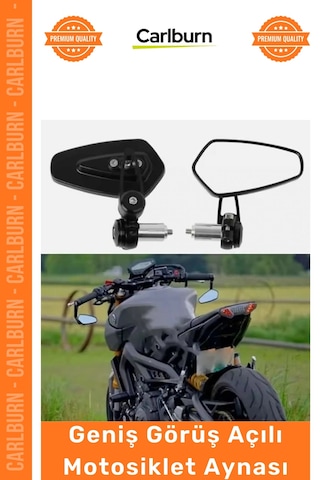 Ayna Siyah Tak Kullan Dayanıklı Metal Titreşim Önleyici Geniş Görüş Açılı Montaj Motosiklet Aynası