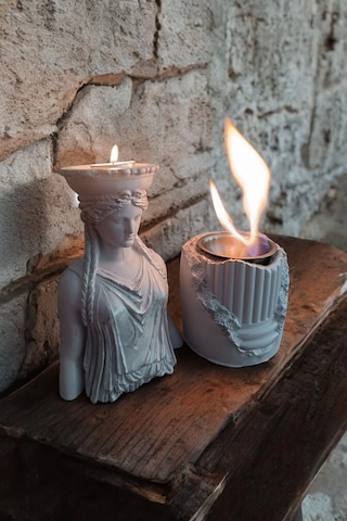 Dekoratif Karyadit Kızı Ve Ateş Çukuru Seti Hediyeli Bacasız Gri