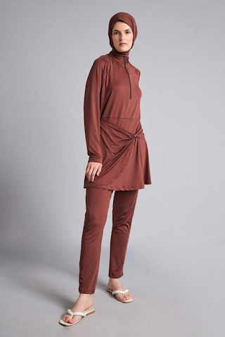 Defacto Regular Fıt 4lü Kahverengi Burkini Mayo G7456ax26hsbn329 Kahve-bn329