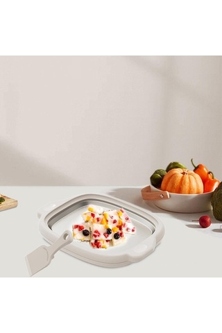 Monyee 304 Çelik Mutfak Aleti: Çok Amaçlı Dondurma Ve Yoğurt Pişirme Tepsisi, Evde Taze Izgara Sarı