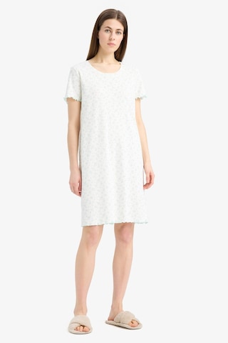 DeFacto Bisiklet Yaka Fitilli Kaşkorse Kısa Kollu Gecelik-Fall in Love E9198AX25SPER98