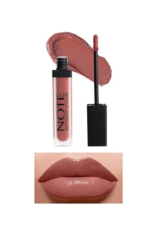 Mattemoist Lipgloss Yarı Mat Saten Bitişli Likit Ruj 413 Coral Touch - Kahverengi