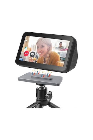 Yaozixa Echo Show 5 İçin Manyetik 360 Dönebilen Alüminyum Stand Seti - Akıllı Ekranlı Hoparlörlere Uygun