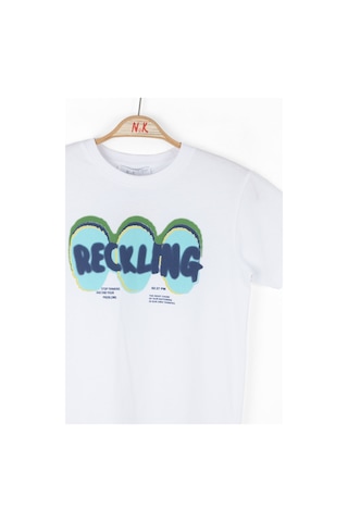 Nk Kids Cause Erkek Çocuk T-shirt 48541 Ekru