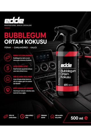 Edde Bubblegum Kokulu Araba Araç Oto Ortam Kokusu Araç Içi Kokuları Oto Parfümü 500 Ml Oto Detailing