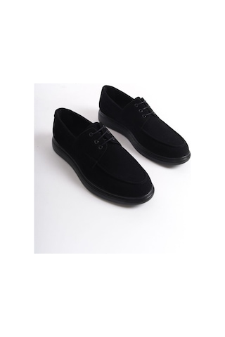Mubiano Mbsrgn105-s Siyah Süet Erkek Bağcıklı Loafer Siyah