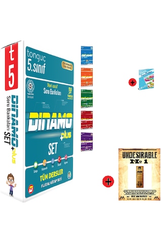 Tonguç Akademi 5. Sınıf Dinamo Seti En Son Baskı Yeni + Test Kitabı Hediye + Kişiye Özel İsimli Ahşap Harry Potter Kitap Ayracı Hediye
