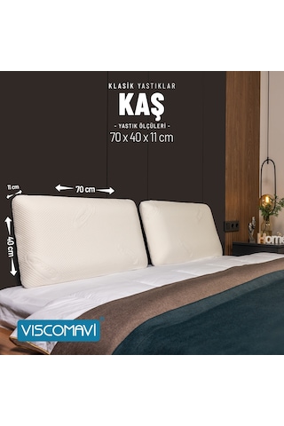 Viscomavi Kaş Uzun Klasik Visco Yastık
