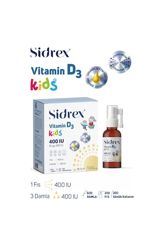 Vitamin D3 400 Iu Kids Çocuklar İçin Takviye Edici Gıda