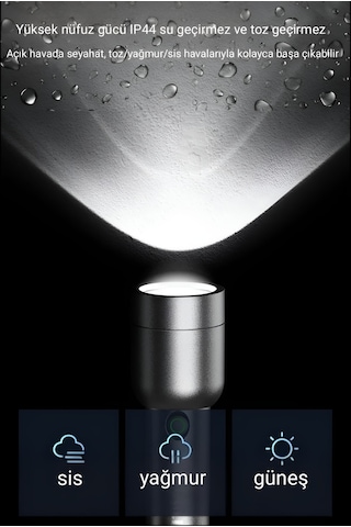 Philips SFL1236 3W 300 Lümen Şarj Edilebilir LED El Feneri Siyah | Ultra Hafif, 3 Işık Modlu (200MT Menzil, IP44 Su Geçirmez) (Ramwhite Garantili) Siyah