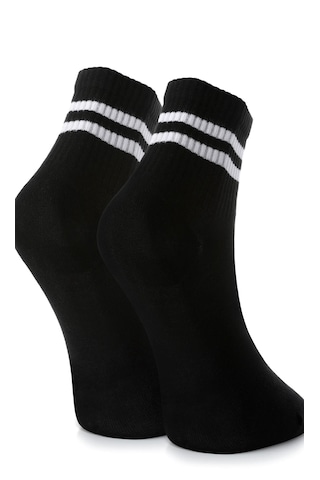 Unisex Siyah Tenis Çorap 6 Çift